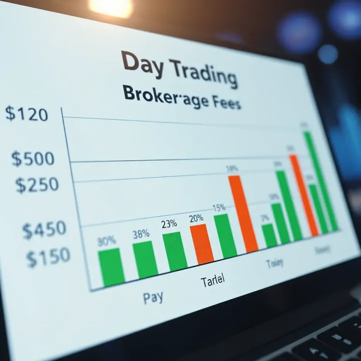 Graph showing comparison of different brokerage fees and commissions for day trading
