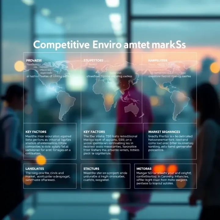 Competitive landscape overview with highlighted key factors and market segments