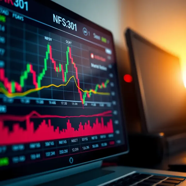Digital interface displaying binary options trading graphs and financial indicators