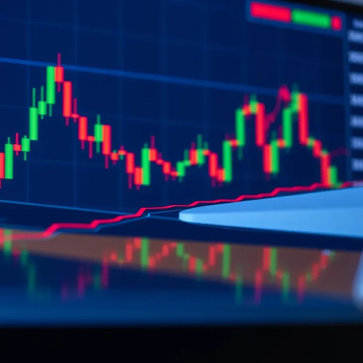 Annotated candlestick chart highlighting entry and exit points for binary options