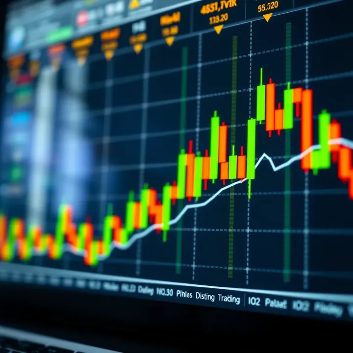 Chart displaying various candlestick patterns used in binary options trading