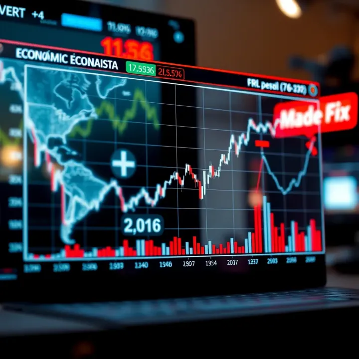 Graph showing the impact of economic events on financial market trends in Brazil and worldwide