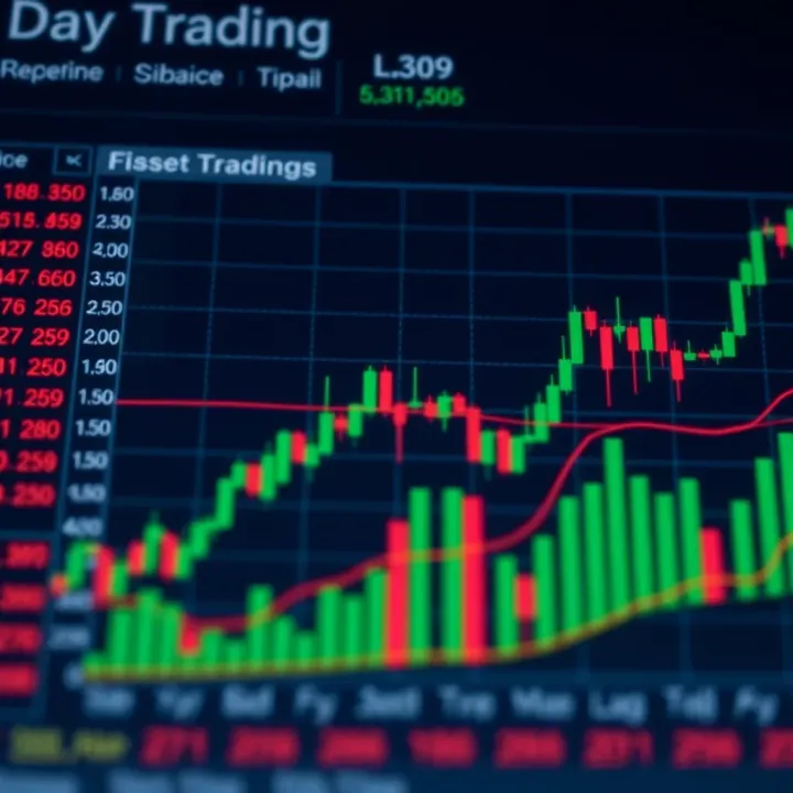 Graph depicting risk management strategies and asset selection in day trading options