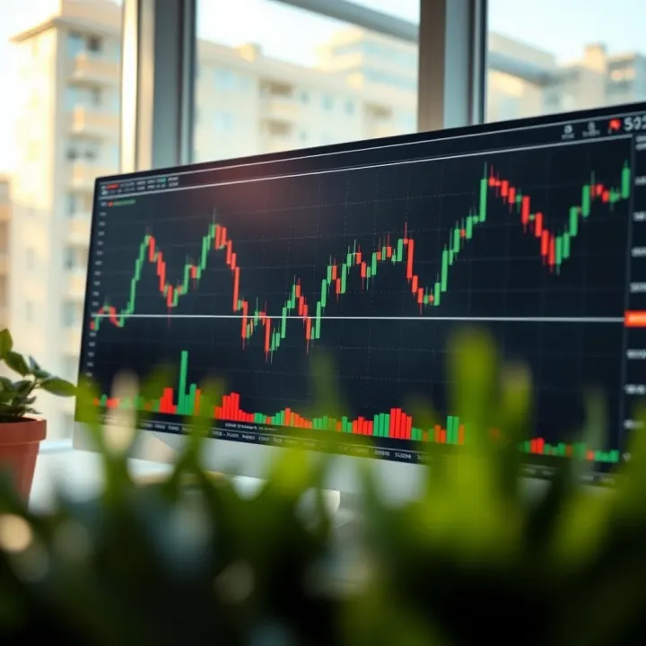 Chart displaying fluctuating price movements to illustrate price action trading concepts
