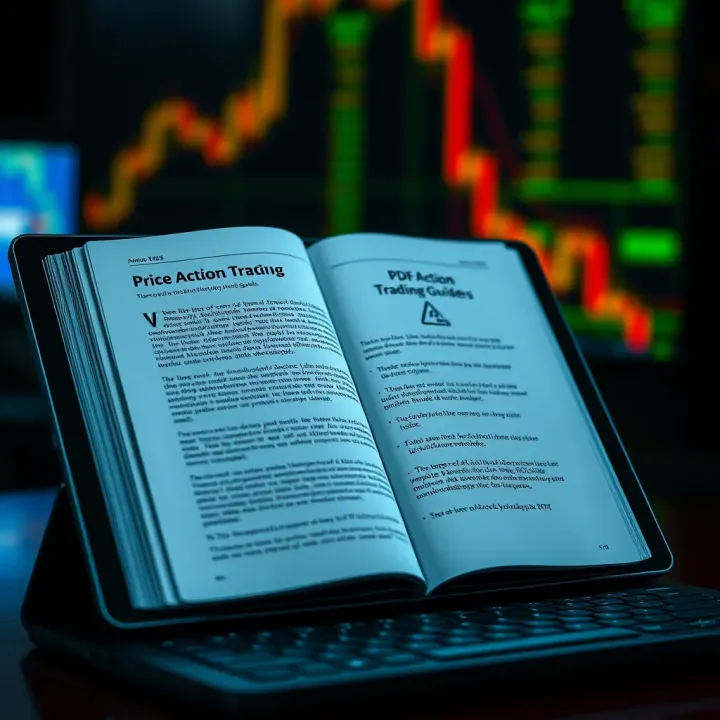 Open PDF document displaying a detailed price action trading guide on a digital device