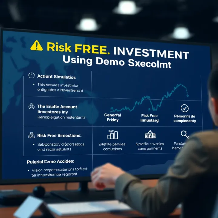Graphical representation of risk-free investment simulation with demo account benefits