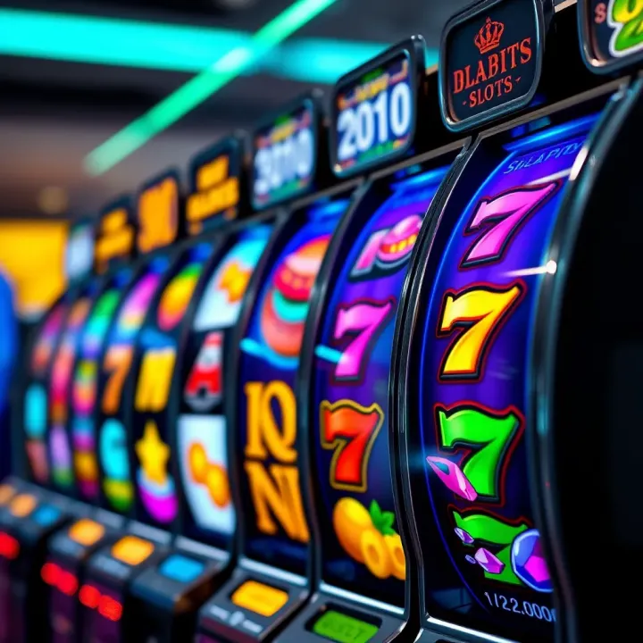 Collection of colorful virtual slot reels showing various symbols and bonus features