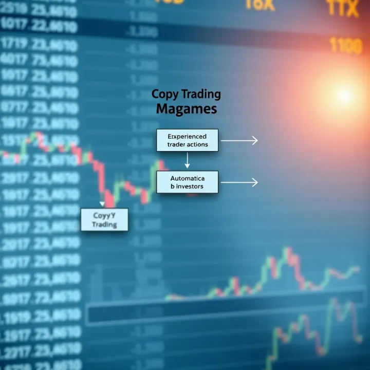 Diagram demonstrating the flow between experienced trader actions and automatic replication by investors