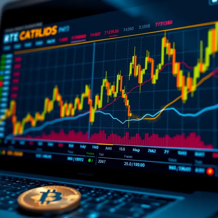 Graph illustrating market trends and liquidity in digital asset trading