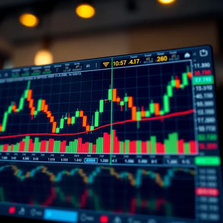 Chart showing candlestick patterns used in Price Action trading