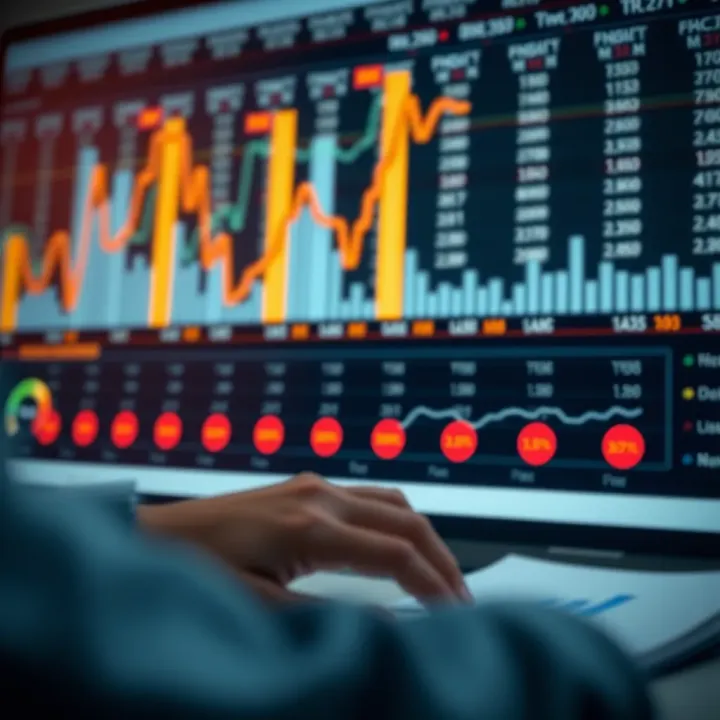 Chart showing data interpretation for identifying business opportunities and risks