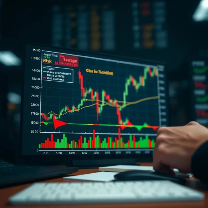 Graph illustrating risk management techniques alongside psychological factors impacting trading decisions