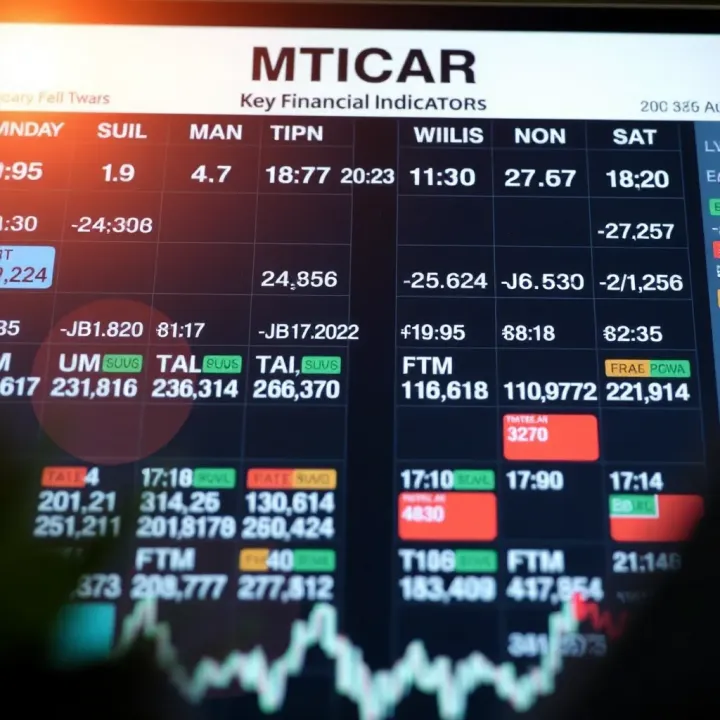 Economic calendar displaying various financial indicators and their scheduled release dates