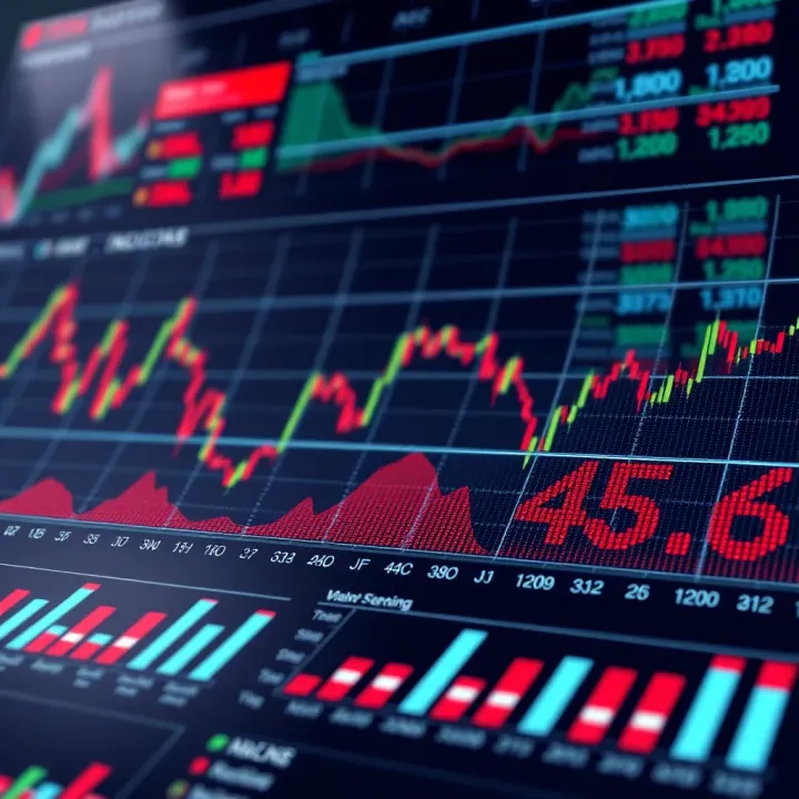 Graphical representation of major economic indicators influencing market trends