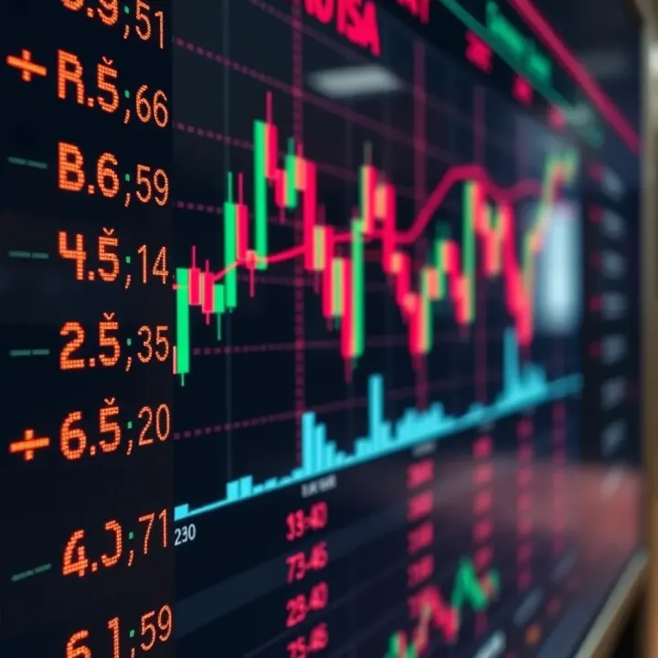 Global currency exchange rates displayed on a digital financial chart