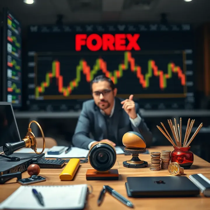 Illustration showing key participants and instruments used in Forex trading