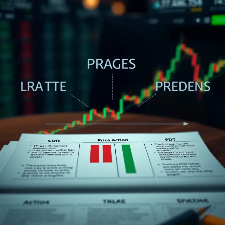 Diagram illustrating key concepts and strategies of price action analysis