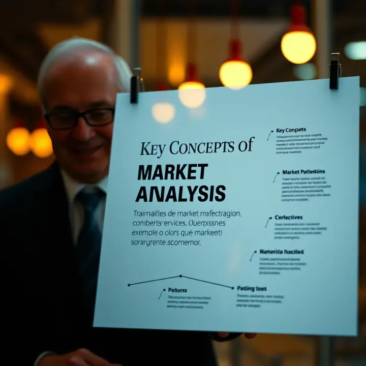 Diagram illustrating key concepts of market analysis according to Philip Kotler