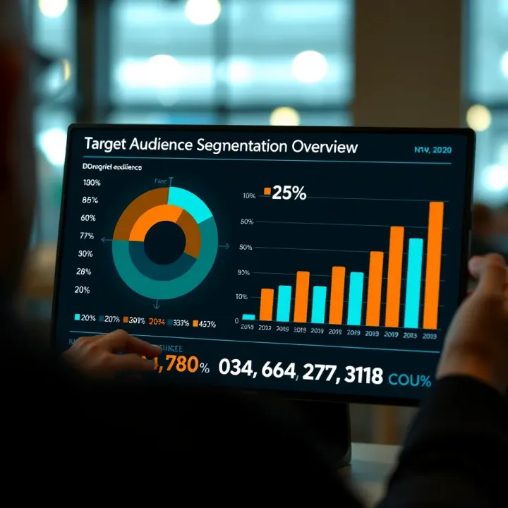 Graph depicting target audience segmentation based on demographic and behavioral factors