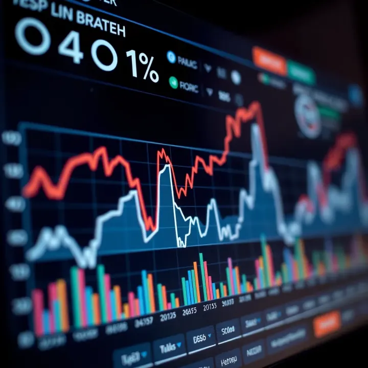 Visualizing Market Trends Through Data Analysis Graph showing market trends and sales data on a digital dashboard