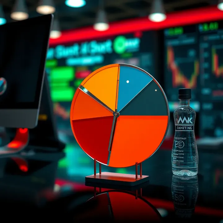 Visual representation of market segmentation and competitive positioning strategies in a business context