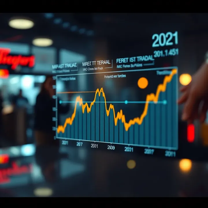 Graphical representation of market trends influenced by important economic announcements