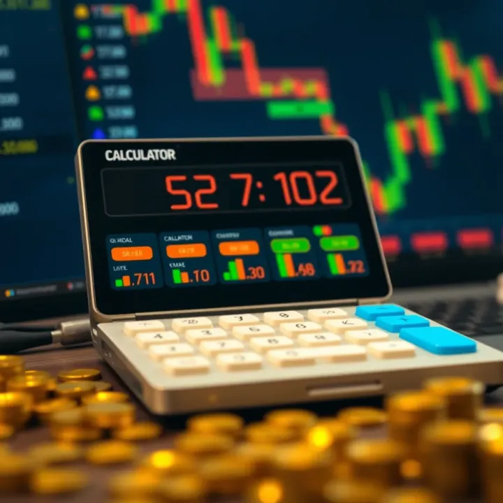 Calculator tool interface for calculating Martingale betting amounts in binary options