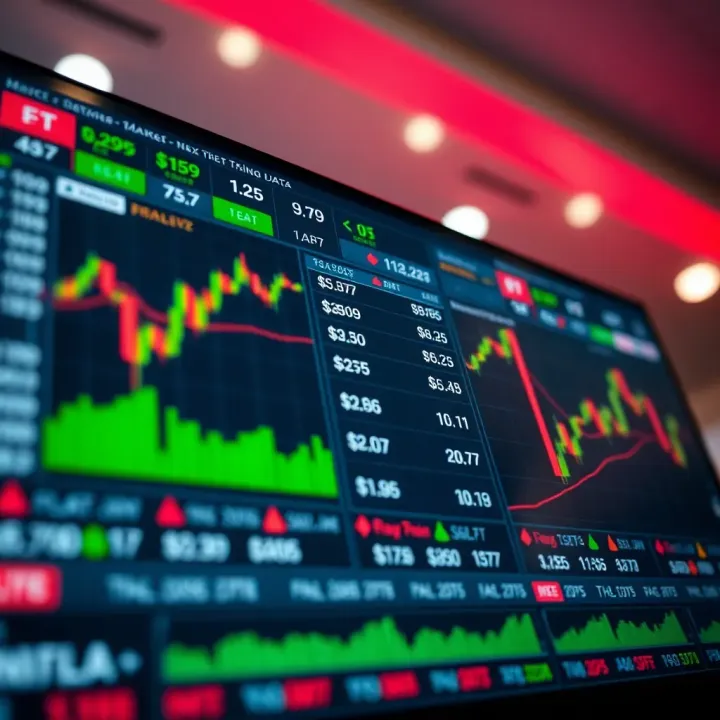 Interface of a trading platform displaying cost comparison and market data