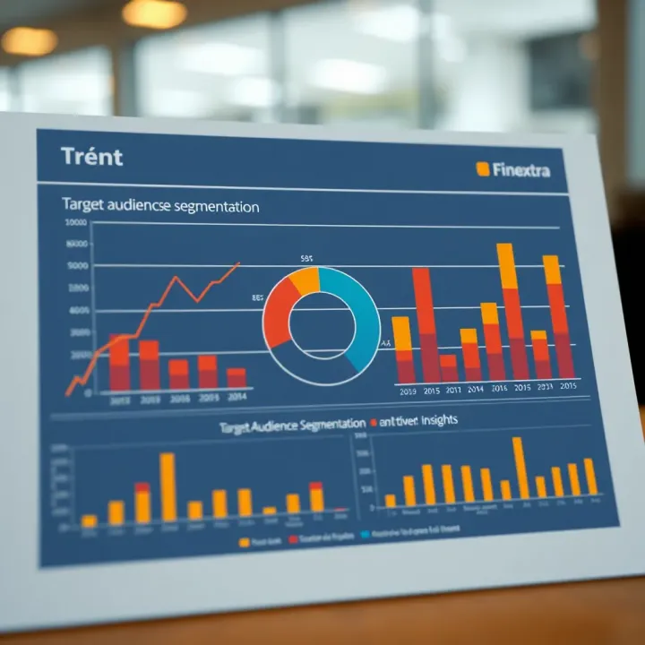 Chart illustrating target audience segmentation and industry trend analysis