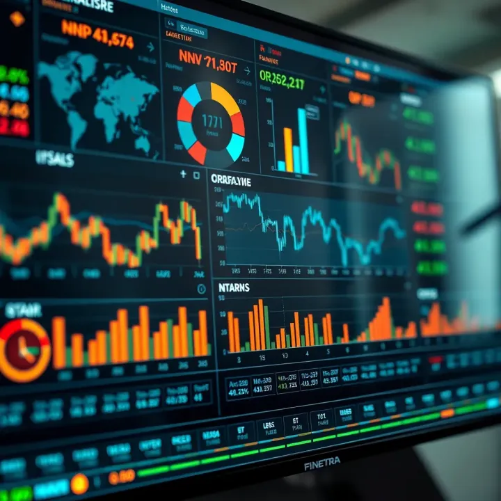Dashboard displaying multiple charts and graphs for data interpretation in market analysis