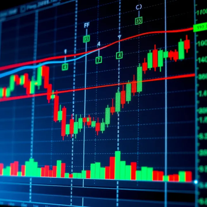 Chart showing candlestick patterns used in price action trading