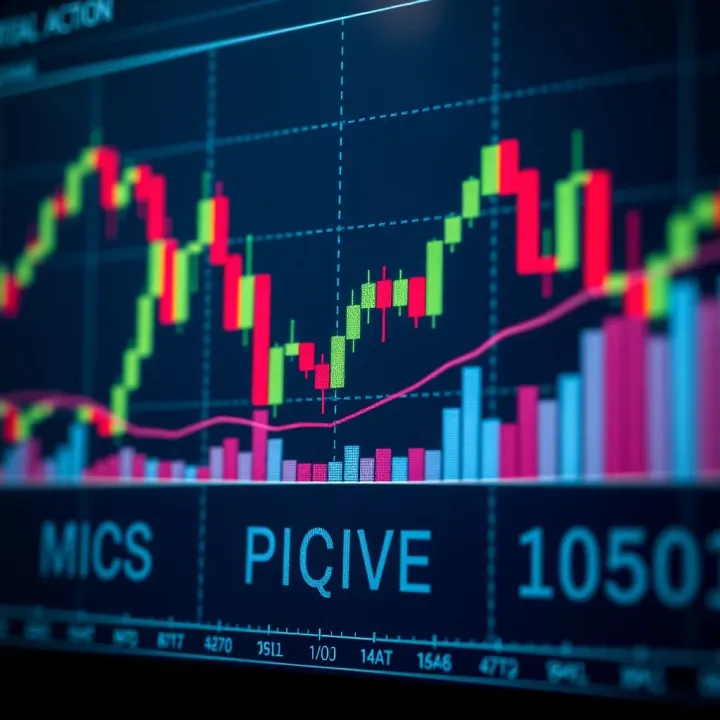 Candlestick chart illustrating price action strategy for binary options trading