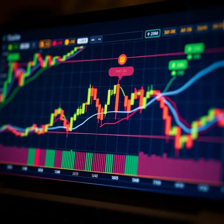Graph depicting price action candlestick patterns used in financial market analysis