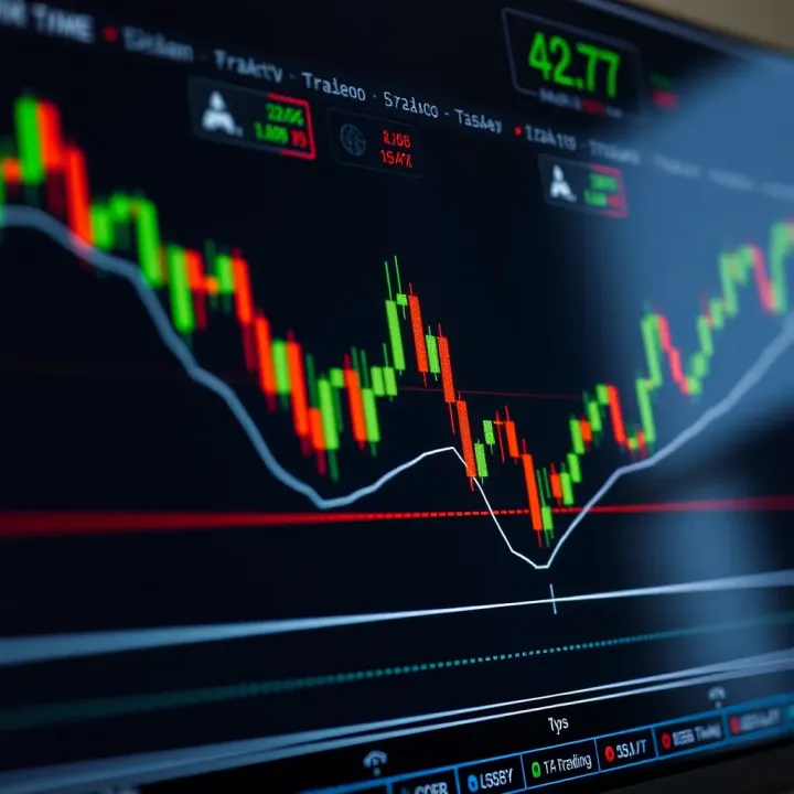Visual representation of support and resistance levels on a trading chart highlighting price action zones