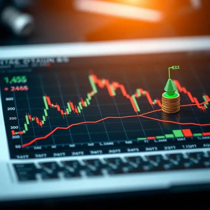 Graph showing risk management strategies in binary options trading