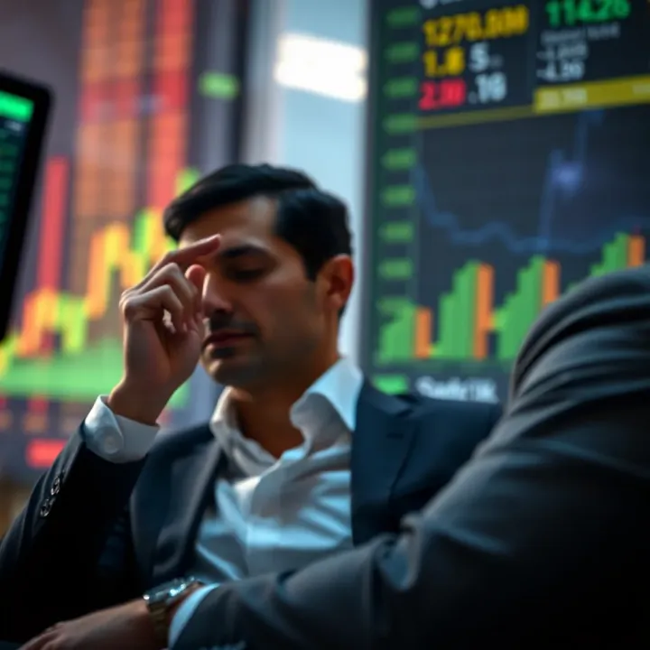 Conceptual illustration of risk management and emotional control in investment strategies