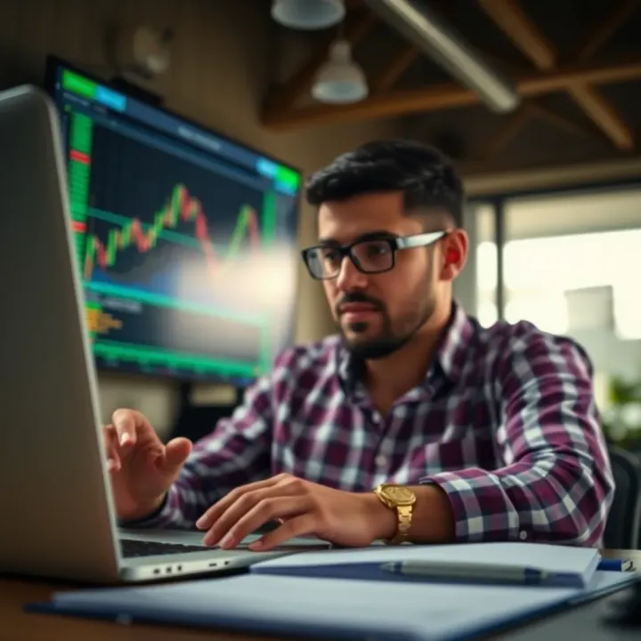 Illustration of risk management tools and emotional control in financial trading