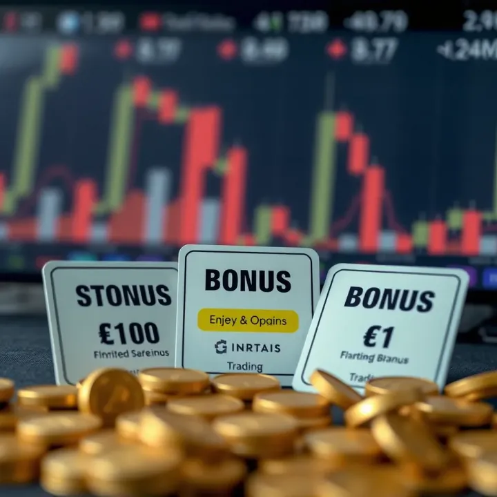 Visual representation of different types of free bonus offers in trading platforms