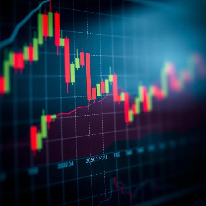 Chart illustrating Japanese candlesticks with bullish and bearish patterns in binary options trading
